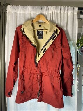 Altra Rust-Orange Military Field Jacket with Cream Lining